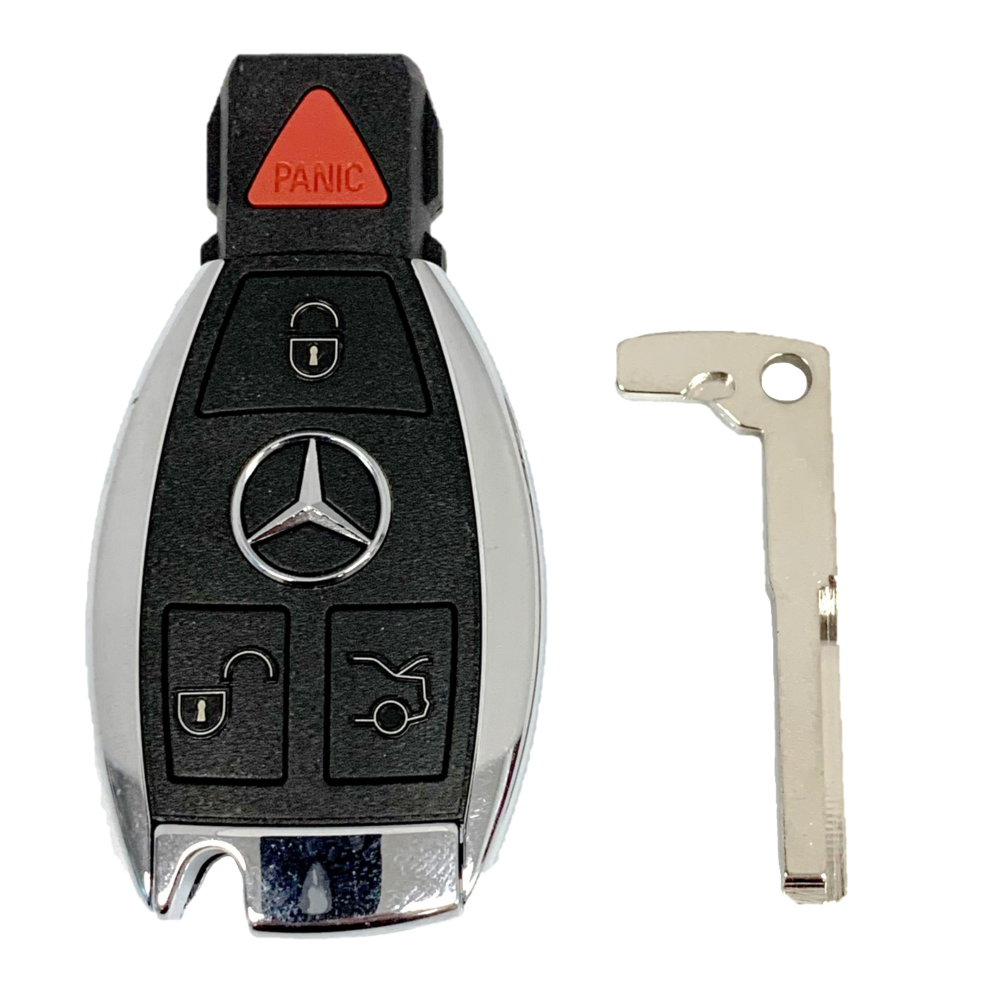 OEM Mercedes Benz Keyless Remote Fob + UNCUT Key IYZDC07 DC10 DC11 DC12