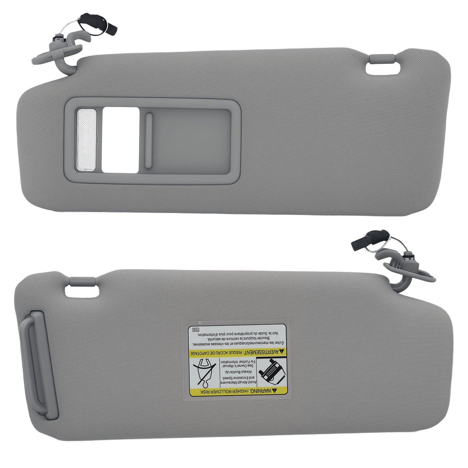 Driver Sun Visor  w/ Light For Mazda CX-9 Sport 3.7L 2010-2015 TDY1-69-320 Gray