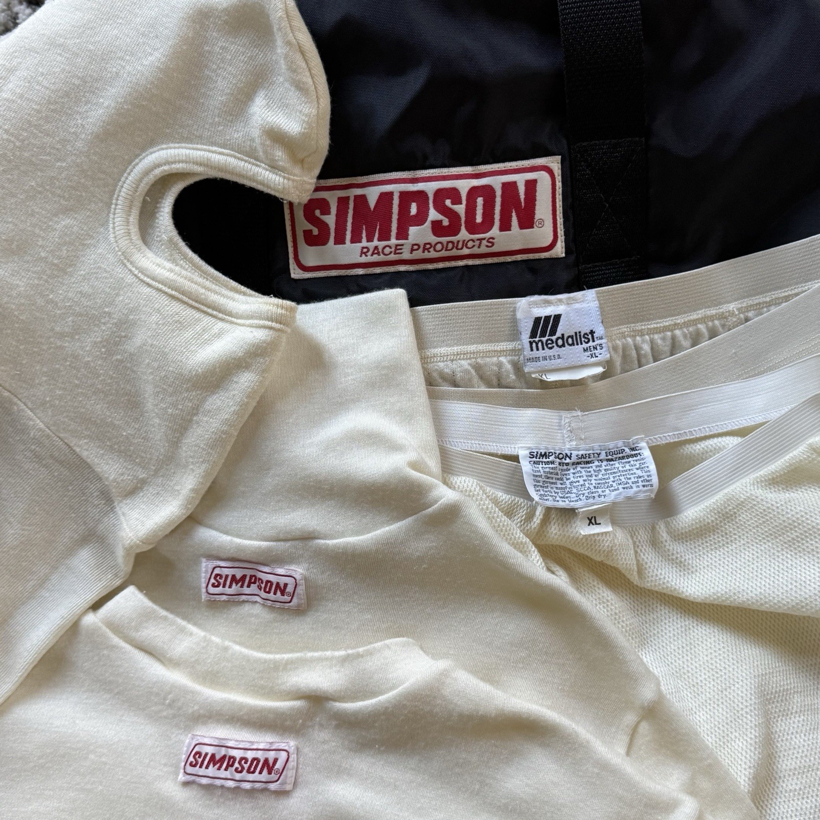 Vintage 1990s Simpson Racing Undergarment Men\'s Size L XL Normic Aramid With Bag