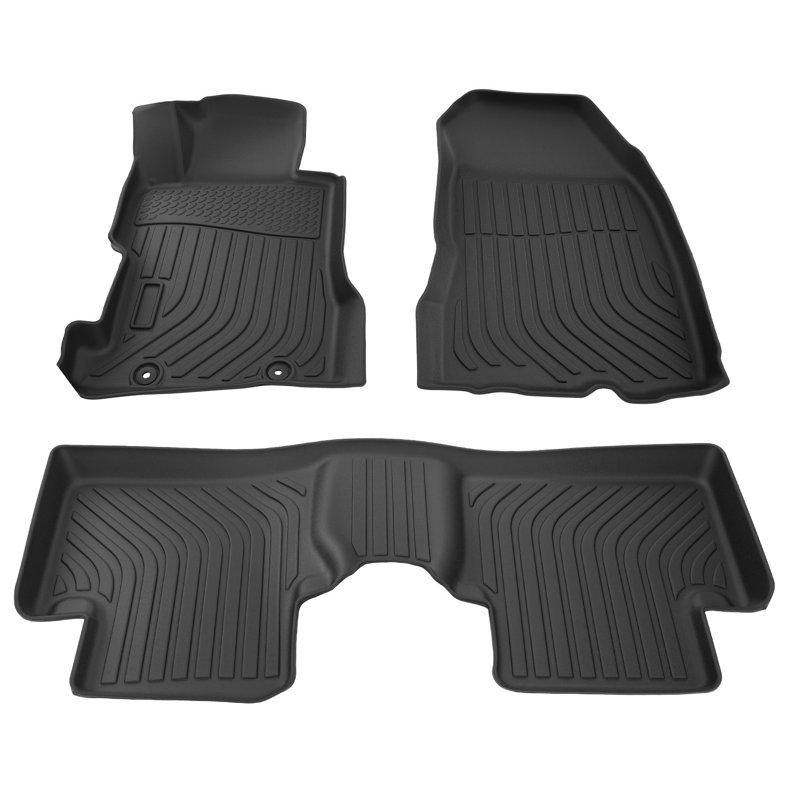 Black Waterproof Floor Mats Liner for Honda Civic Coupe 2-Door 2006-2011 TPE
