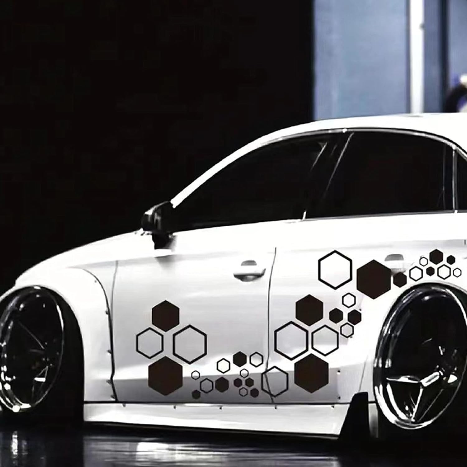 Fashion DIY Car Honeycomb Stickers Vinyl Hexagonal Graphics Sticker Side Decor Fashion DIY Car Honeycomb Stickers Vinyl Hexagonal Graphics Sticker Side Decor