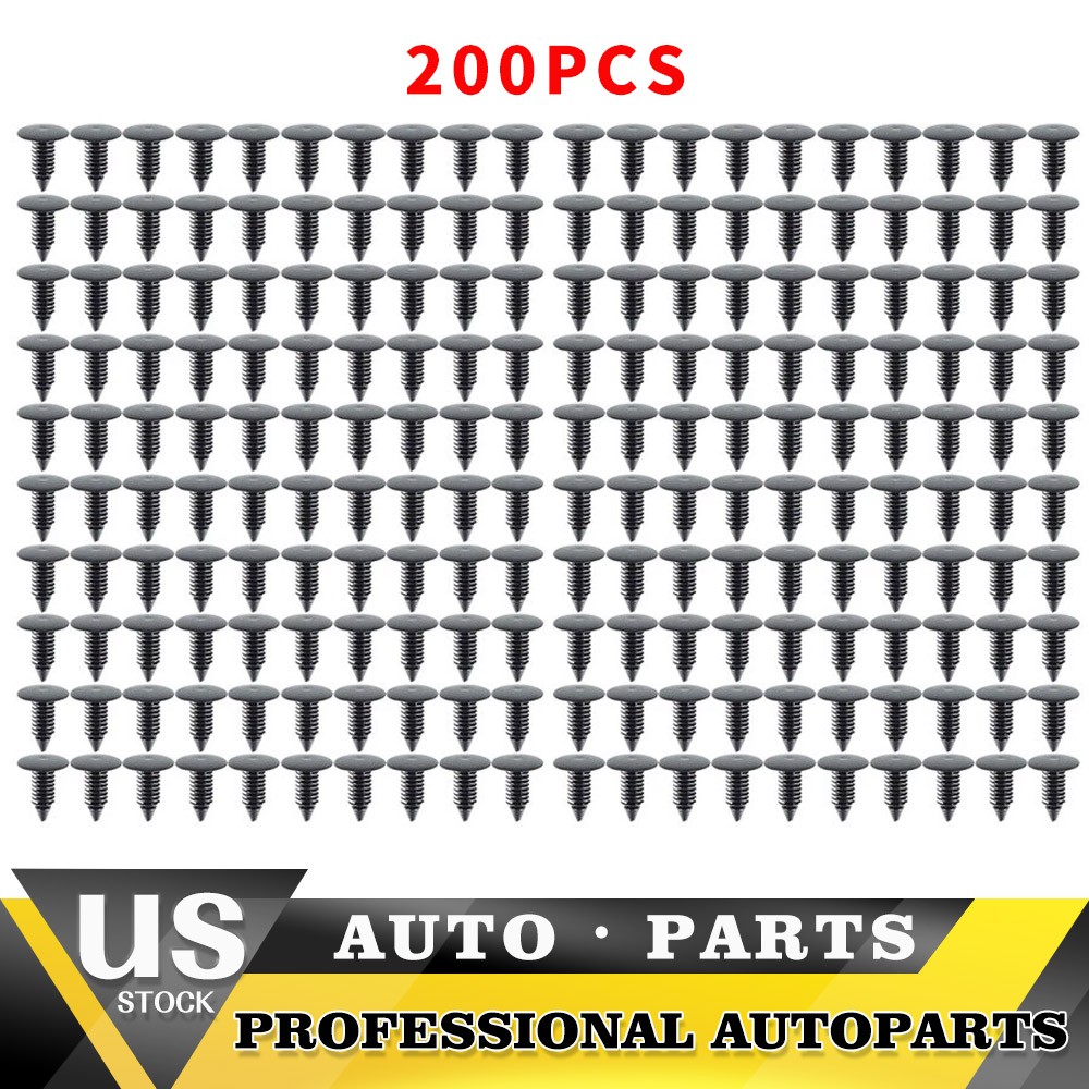 200X Bumper Fastener Clips Auto Car Hole Plastic Rivets Retainer Fender Push Pin