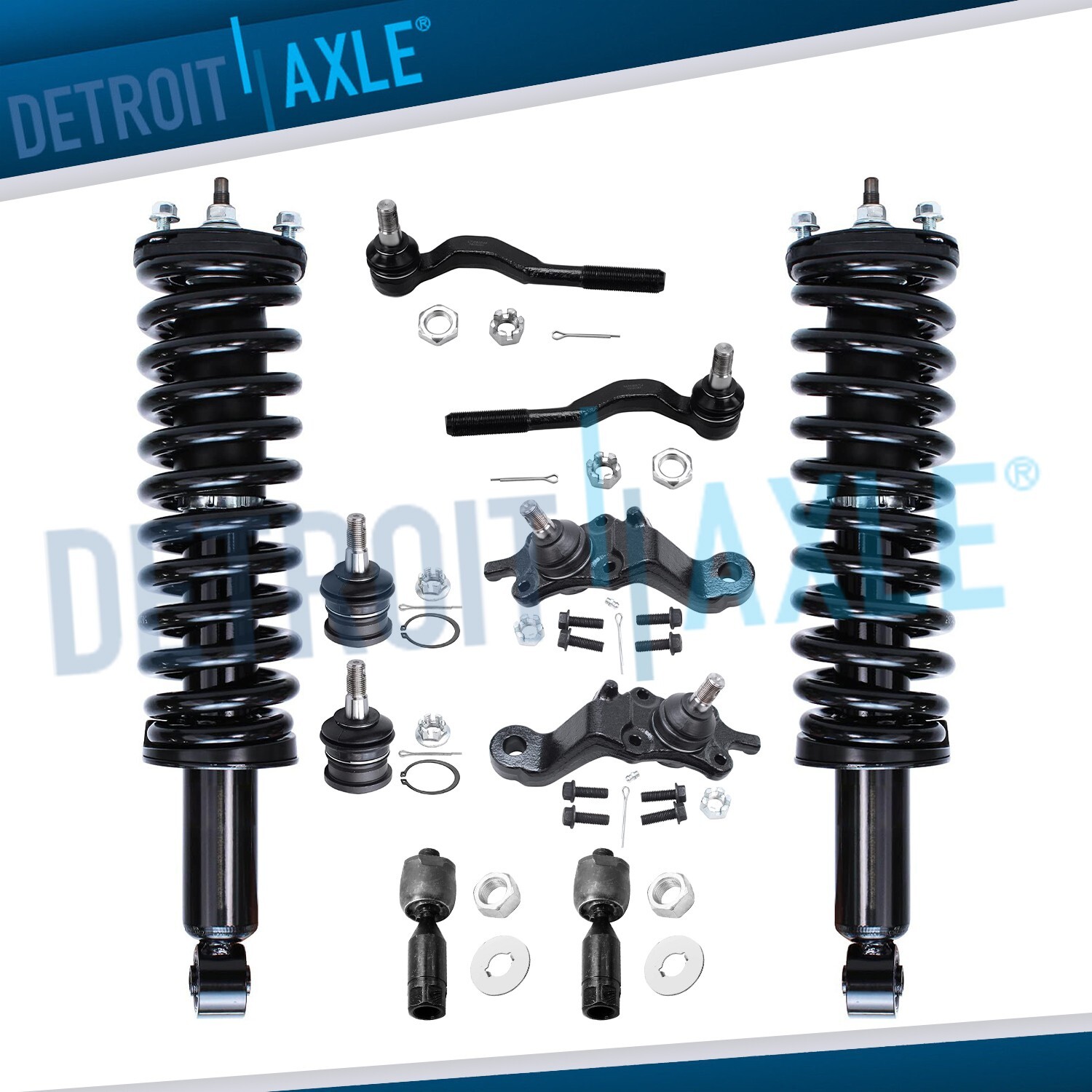 10pc Front Strut Upper Lower Ball Joint Tie Rod Kit for 1995-2004 Toyota Tacoma
