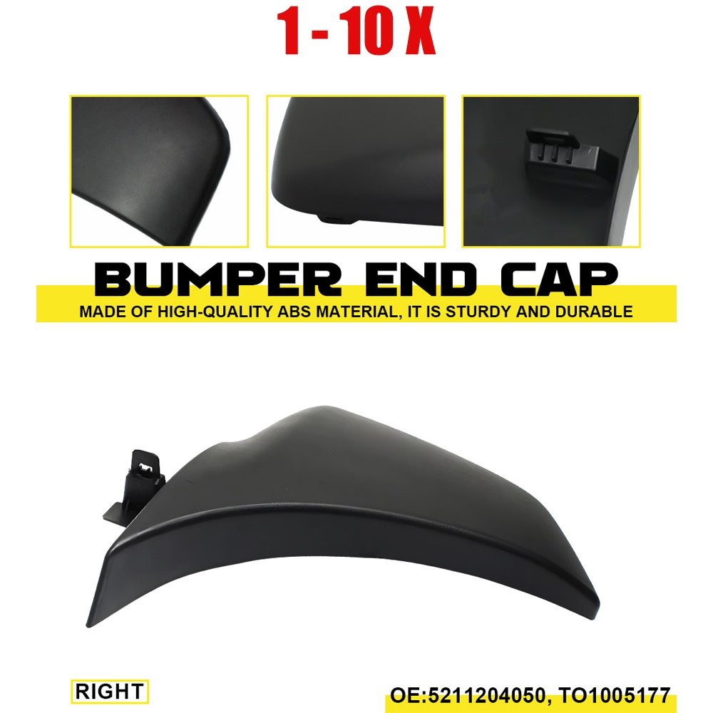 1-10PCS For 2012-2015 Tacoma Toyota Black Truck Bumper Front End RH Cap Right