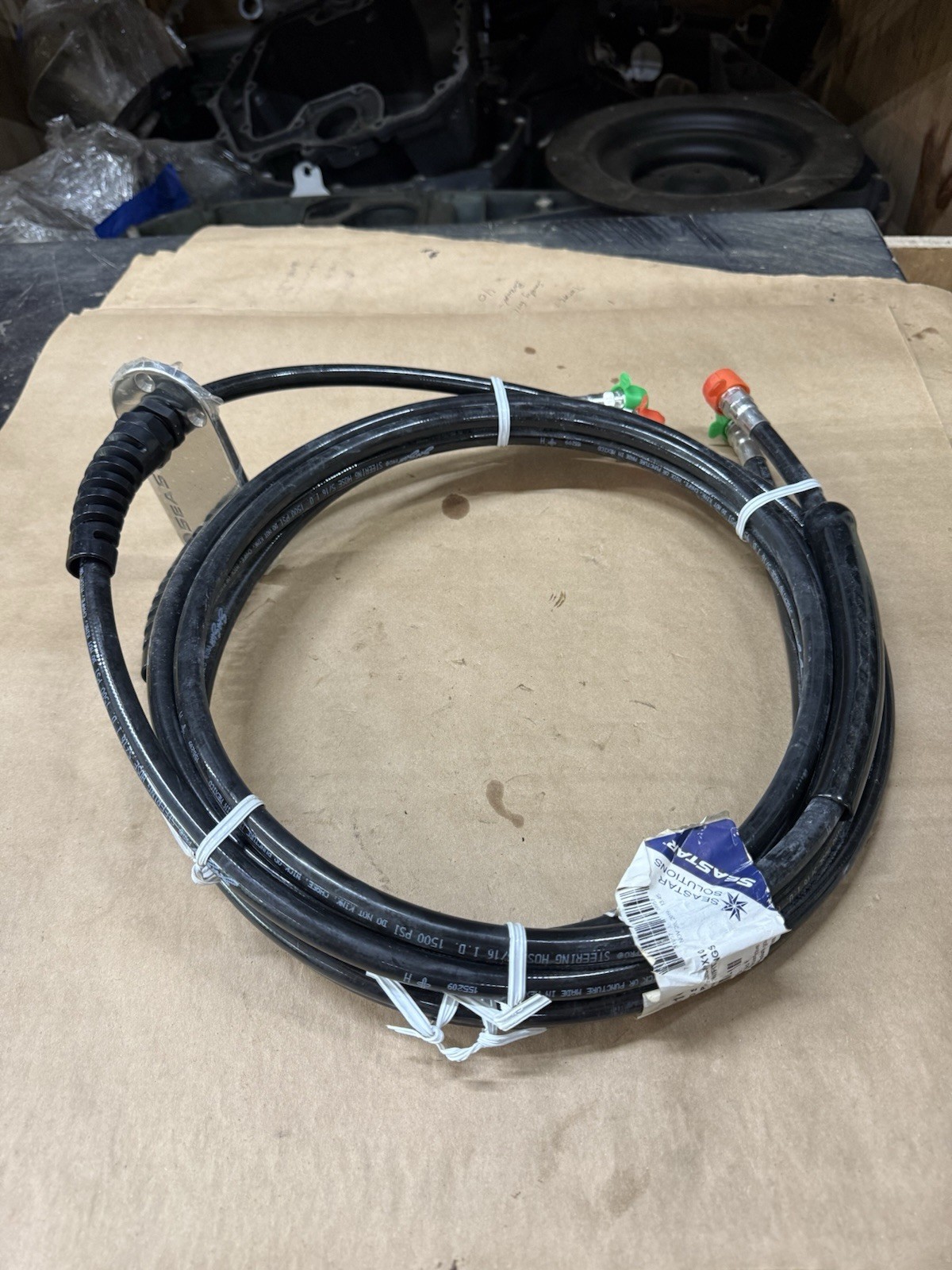 NEW SEASTAR SOLUTIONS PRO DOUBLE BULKHEAD SS HOSE KIT 2X10 FT PN# HO8910 (B-22) NEW SEASTAR SOLUTIONS PRO DOUBLE BULKHEAD SS HOSE KIT 2X10 FT PN# HO8910 (B-22)