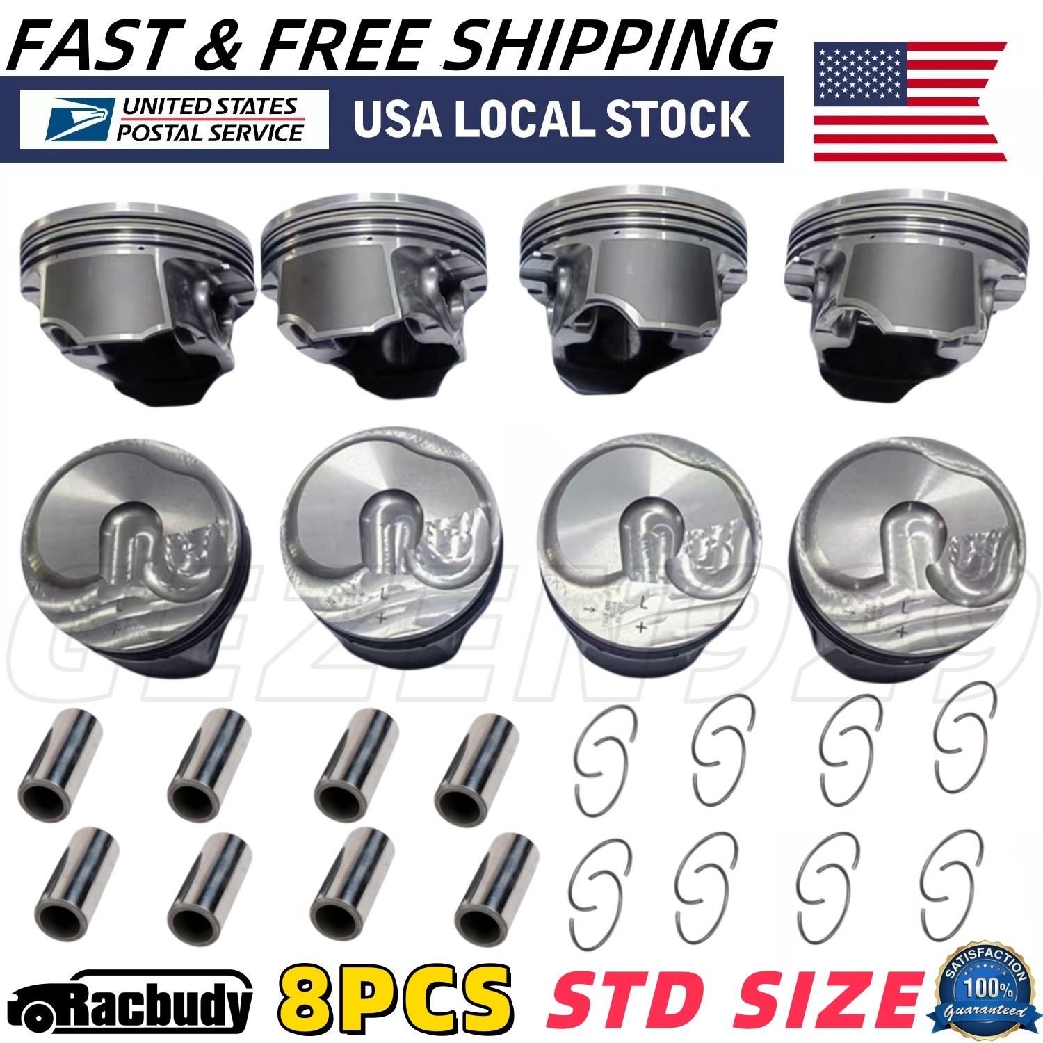 New Engine Pistons Kit STD Size for Chevy GMC Cadillac 6.2L GEN V L86 L87 LT1 V8