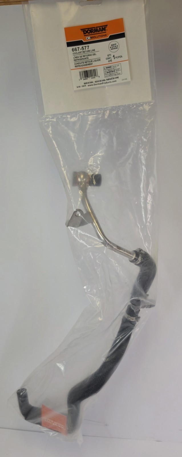 Dorman OE Solutions 667-577 Turbocharger Coolant Return Line passenger Side BMW