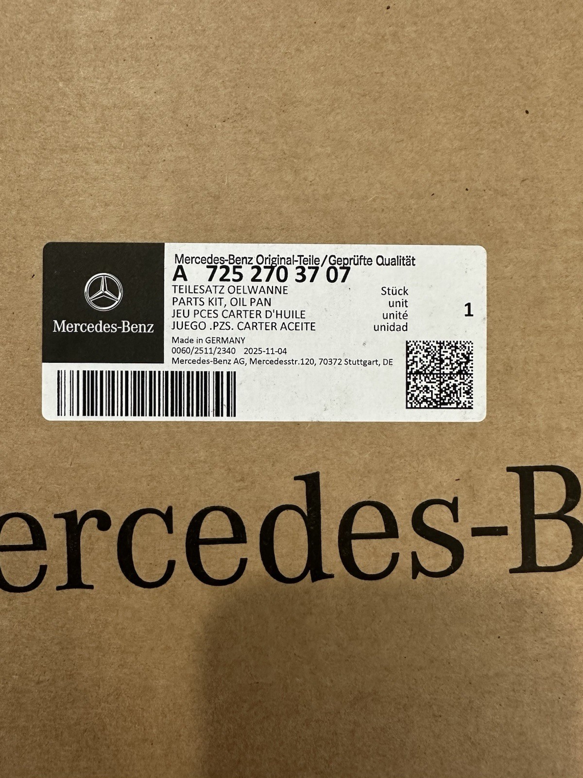 A7252703707 GENUINE OEM MERCEDES-BENZ TRANSMISSION OIL PAN. A7252703707 GENUINE OEM MERCEDES-BENZ TRANSMISSION OIL PAN.