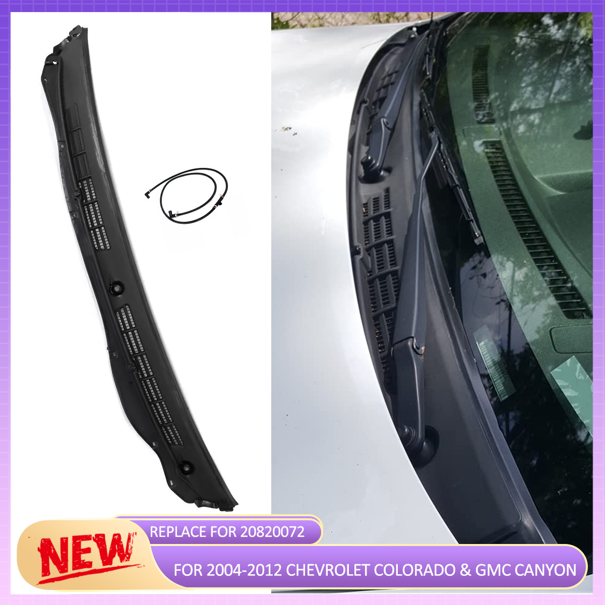 For Chevy Colorado & GMC Canyon 2004-2012 Windshield Cowl Grille Vent 20820072