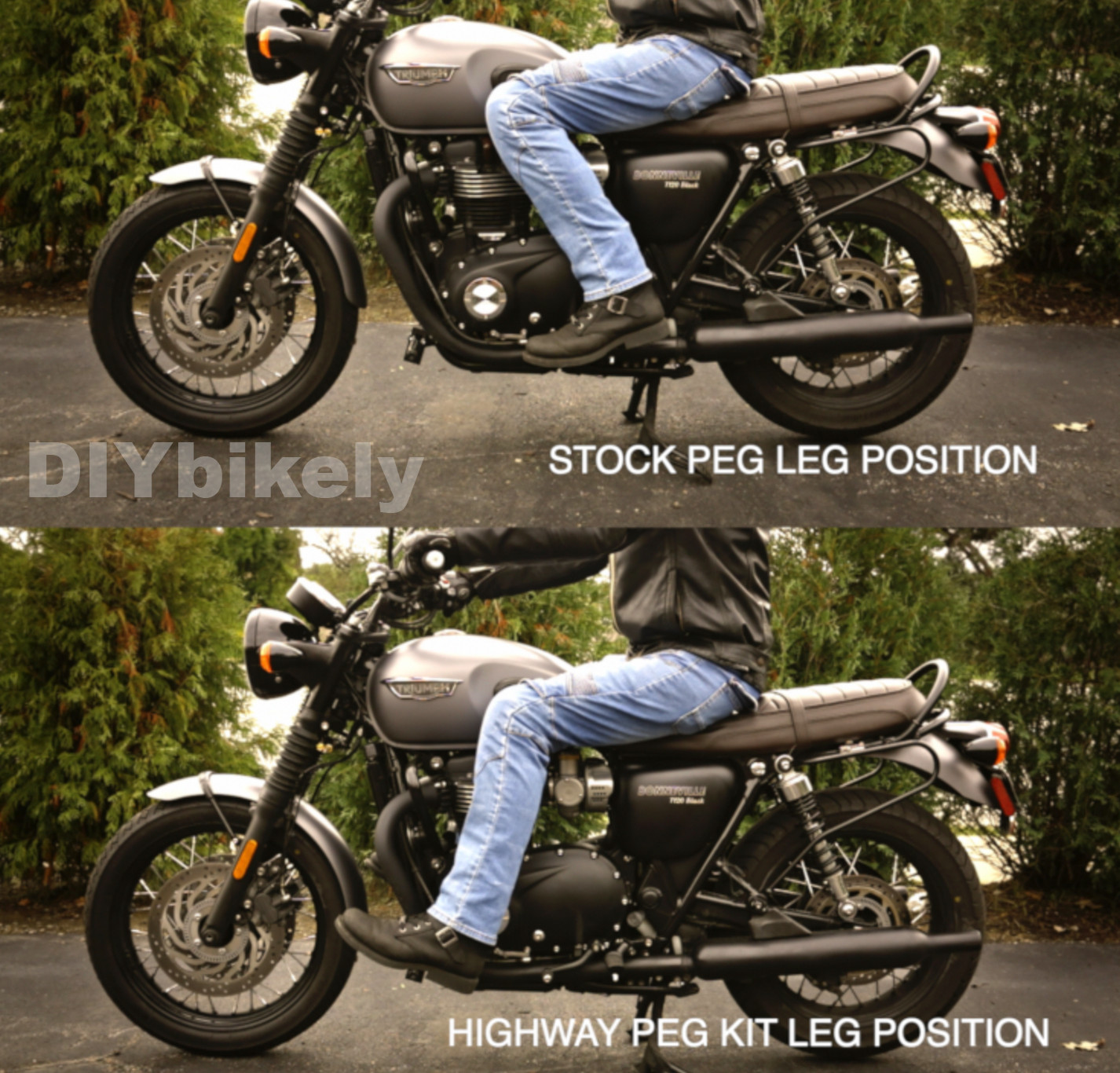 Classic Forward Controls Highway Foot Peg Kit Triumph Bonneville T120 T100 2016+