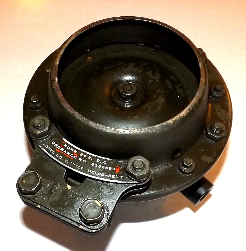 Original Military Horn 24v DC. M151 M38 M38A1 W/ Bracket Delco-Remy
