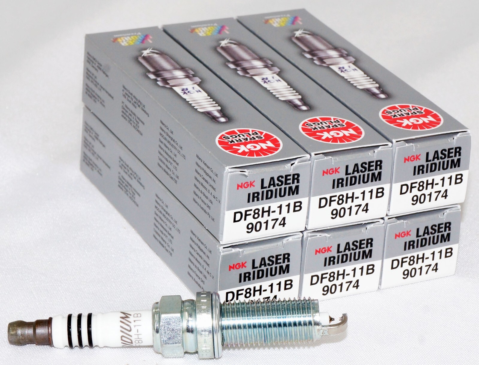 6 Pack Genuine NGK 90174 Laser Iridium Spark Plugs DF8H-11B for Nissan Infiniti