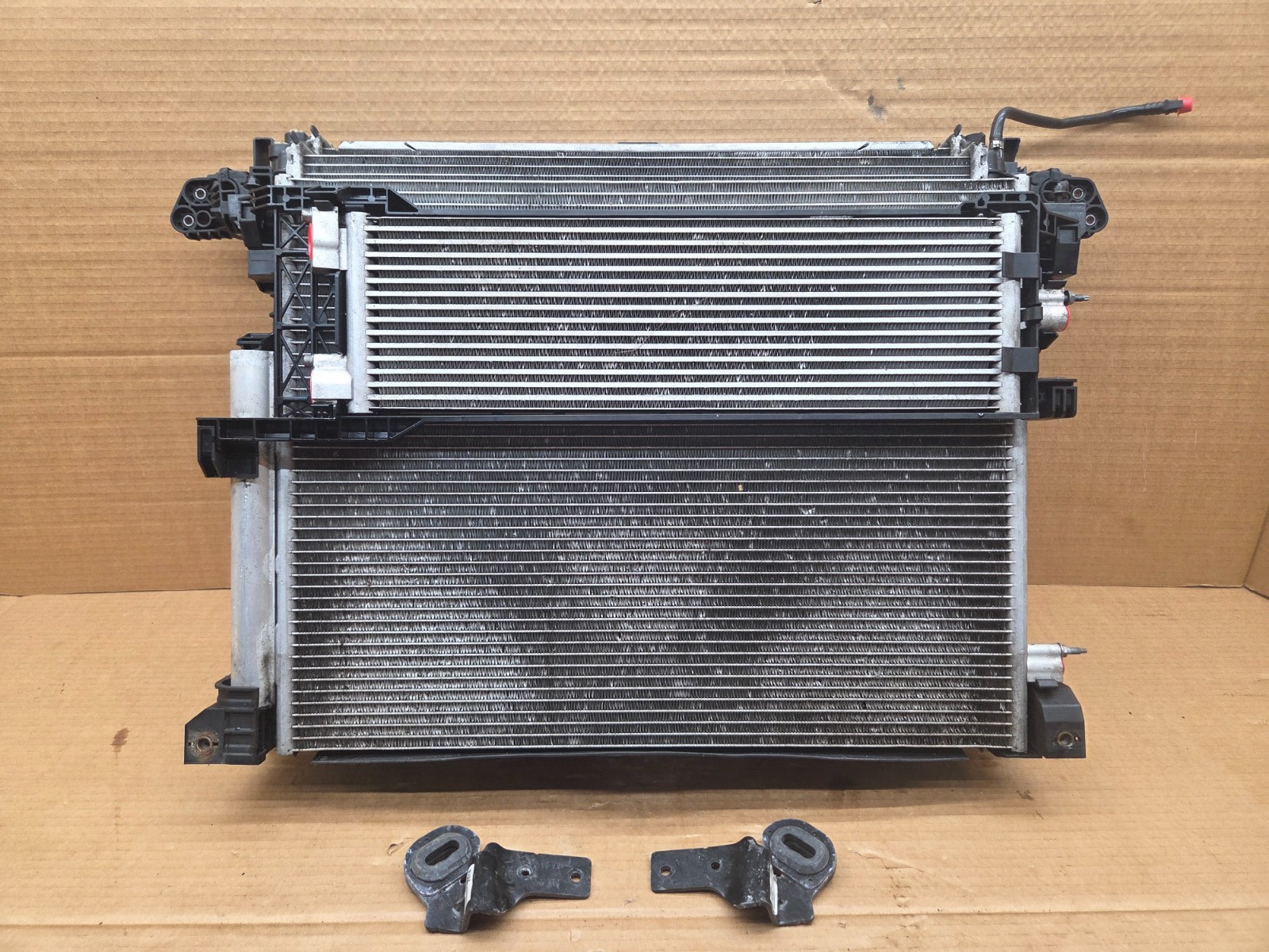 17-25 Alfa Romeo Giulia Engine Radiator Condenser Cooling Fan Set 2.0L OEM #83