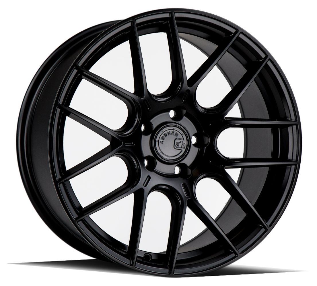 One 18x9.5 Aodhan AH-X AH10 5x112 35 Matte Black Wheel Rim 73.1