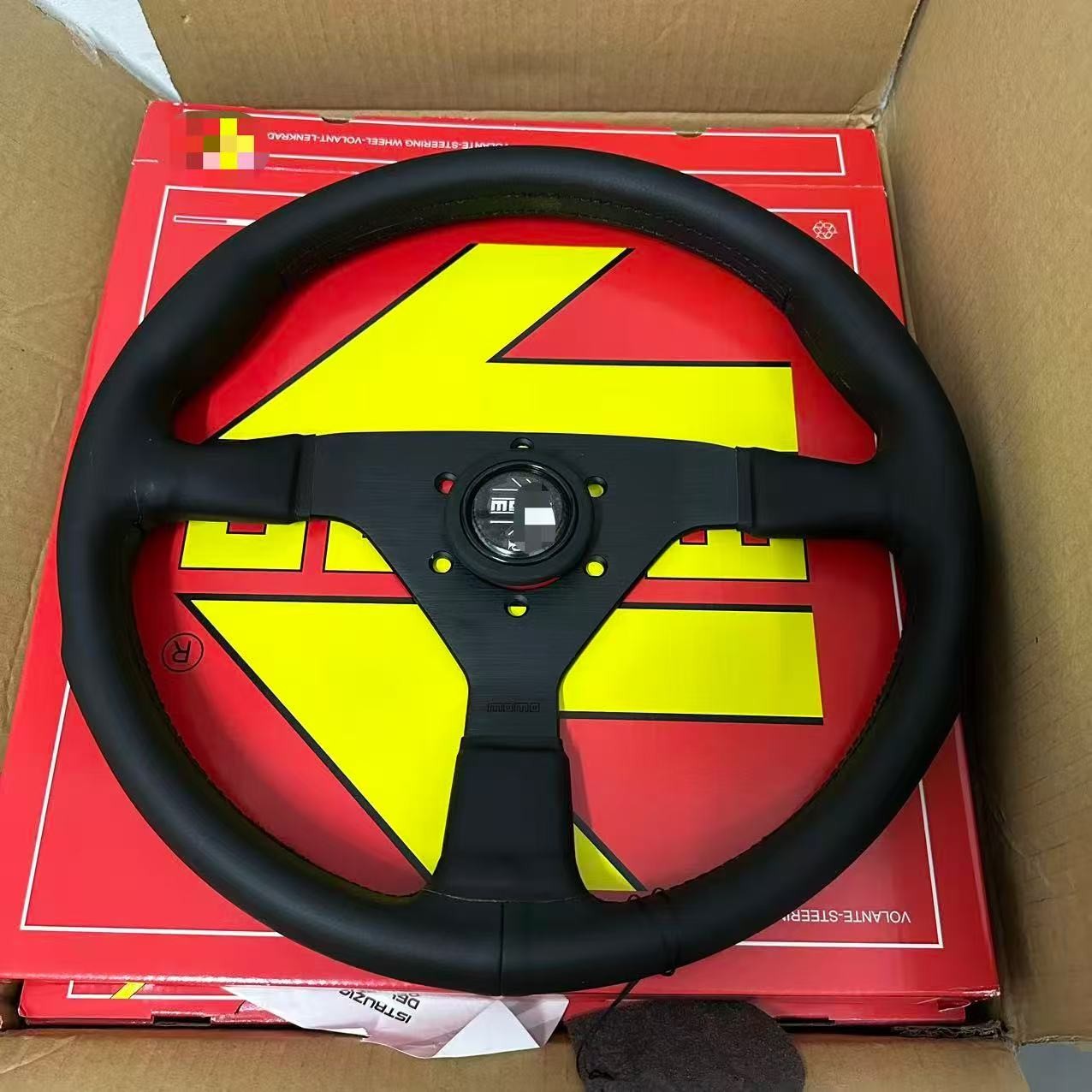 MOMO Motorsport Montecarlo Street Steering Wheel Black Leather 350mm/14inch BK