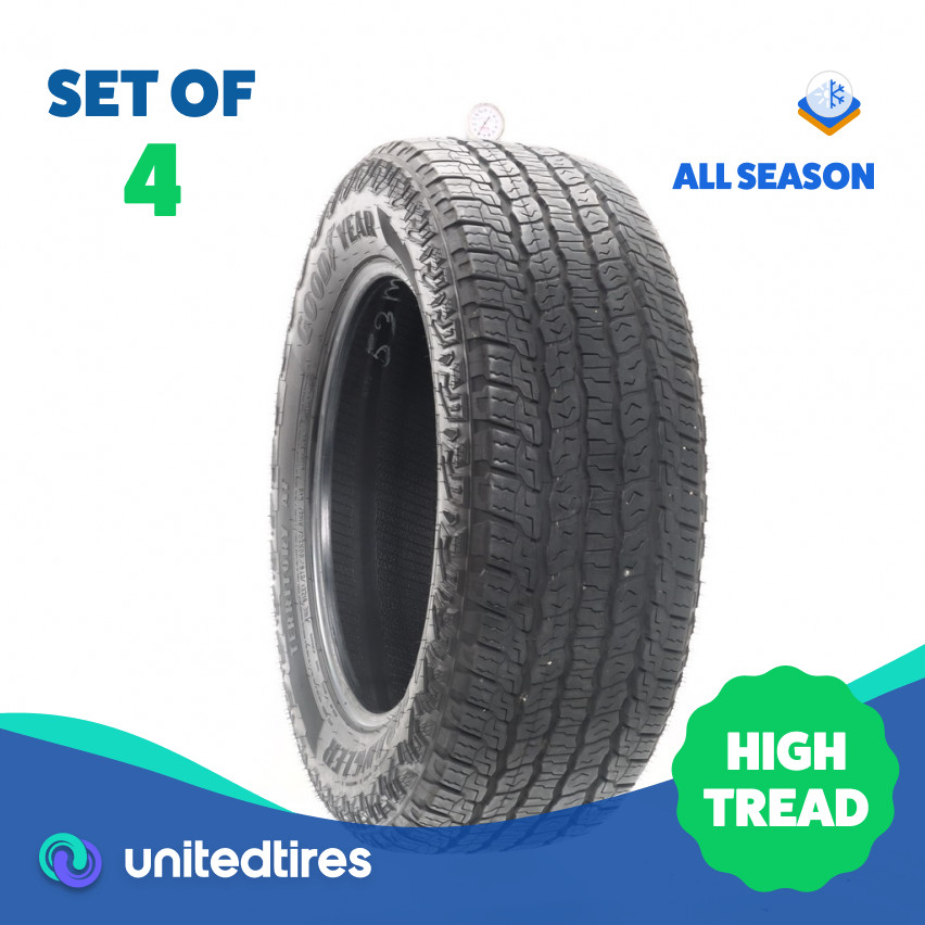Set of (4) Used 275/60R20 Goodyear Wrangler Territory AT 115S - 8/32