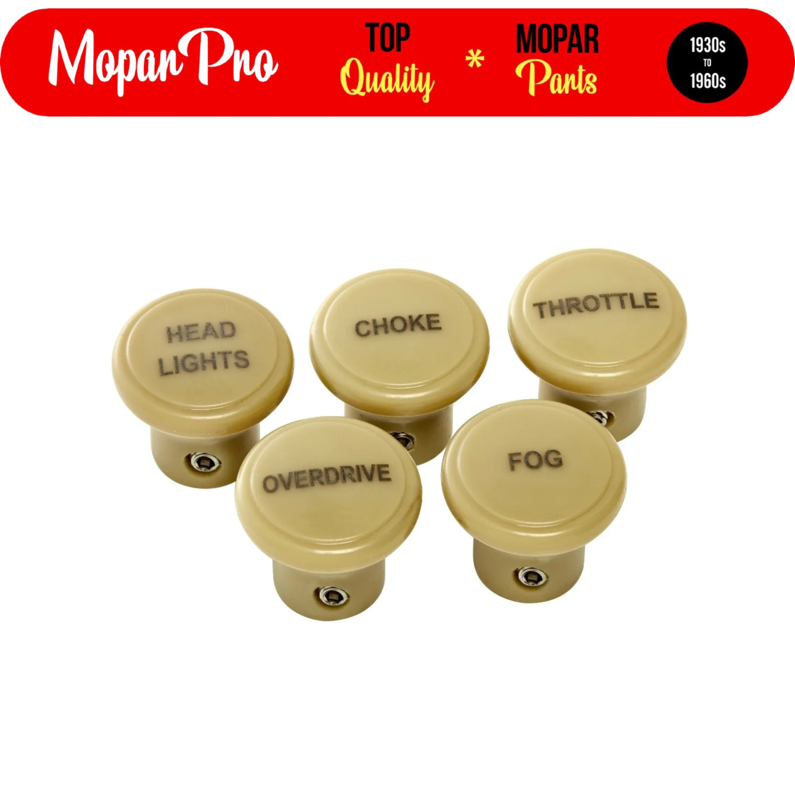 1940 1941 1942 PLYMOUTH SPECIAL DELUXE NEW DASH KNOB COMPLETE SET PULL KNOBS