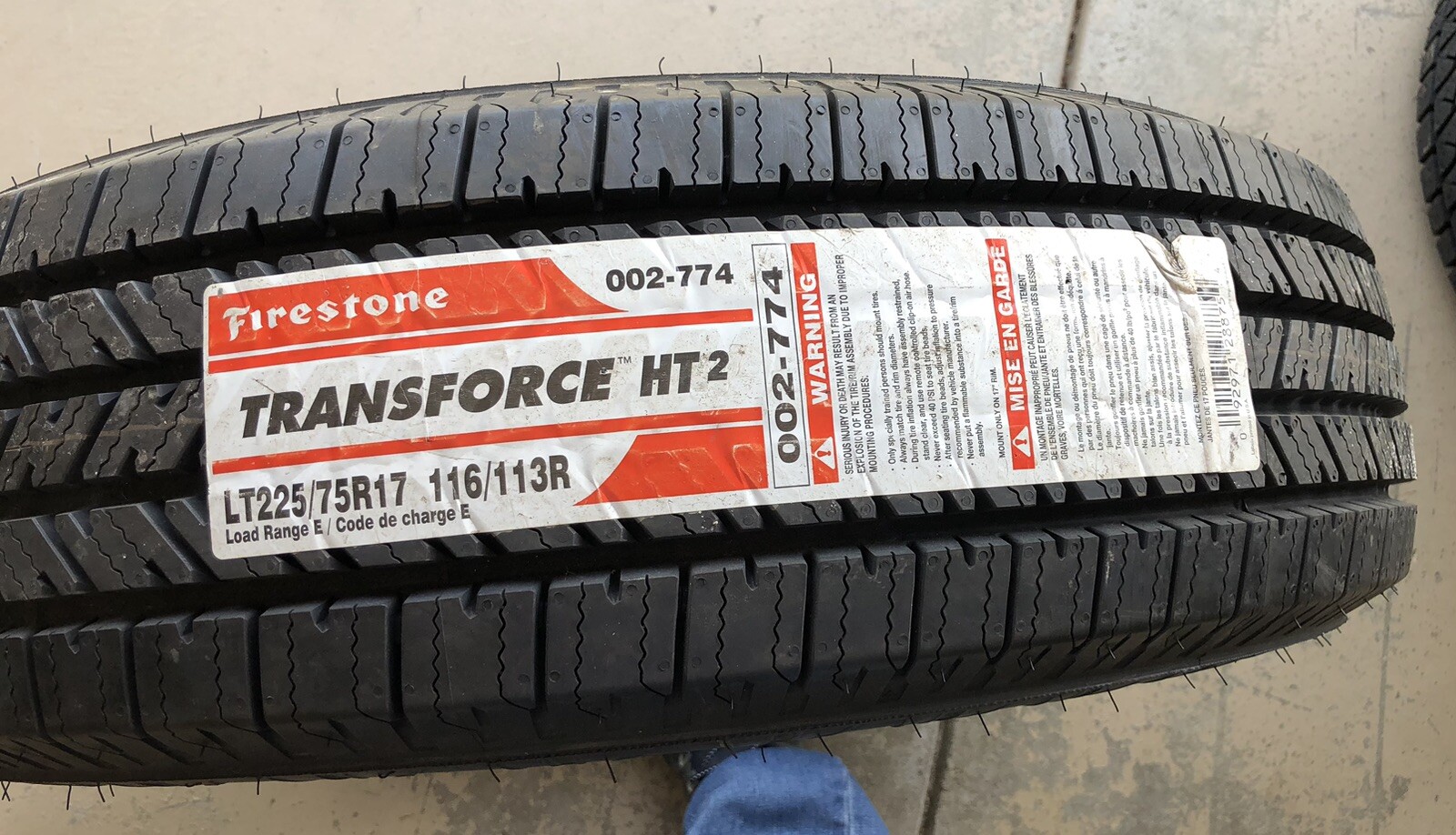 1 Firestone TRANSFORCE HT 2 LT225-75-R17 116/113R Load E 10ply New 1 Firestone TRANSFORCE HT 2 LT225-75-R17 116/113R Load E 10ply New