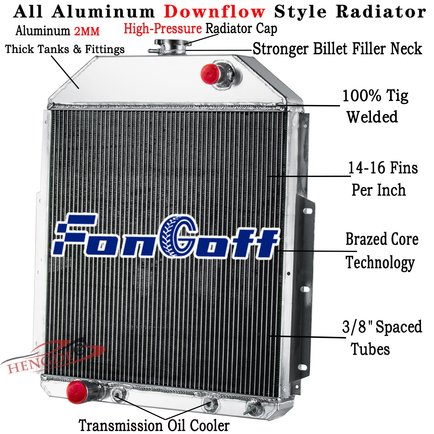 2-Row Aluminum Radiator Fits 1942-1952 1949 Ford F1 F2 F3 F4 Pickup V8 2-Row Aluminum Radiator Fits 1942-1952 1949 Ford F1 F2 F3 F4 Pickup V8