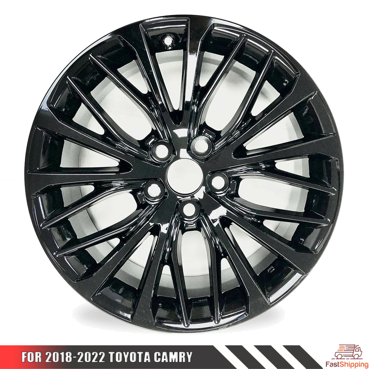 18 inch Gloss Black Wheel For 2018-2022 Toyota Camry Alloy Rim 75221C NEW