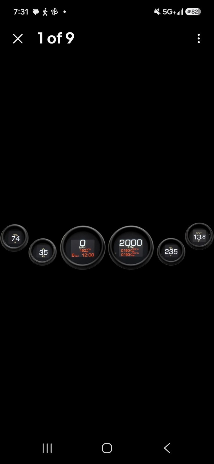 DAKOTA DIGITAL - MLX-8604-K - Six-Gauge MLX Series Kit for Harley-Davidson