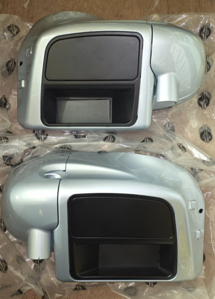 OS&D Advanblack Billet Silver Rushmore Lower Vented Fairings for '14-'23 HD