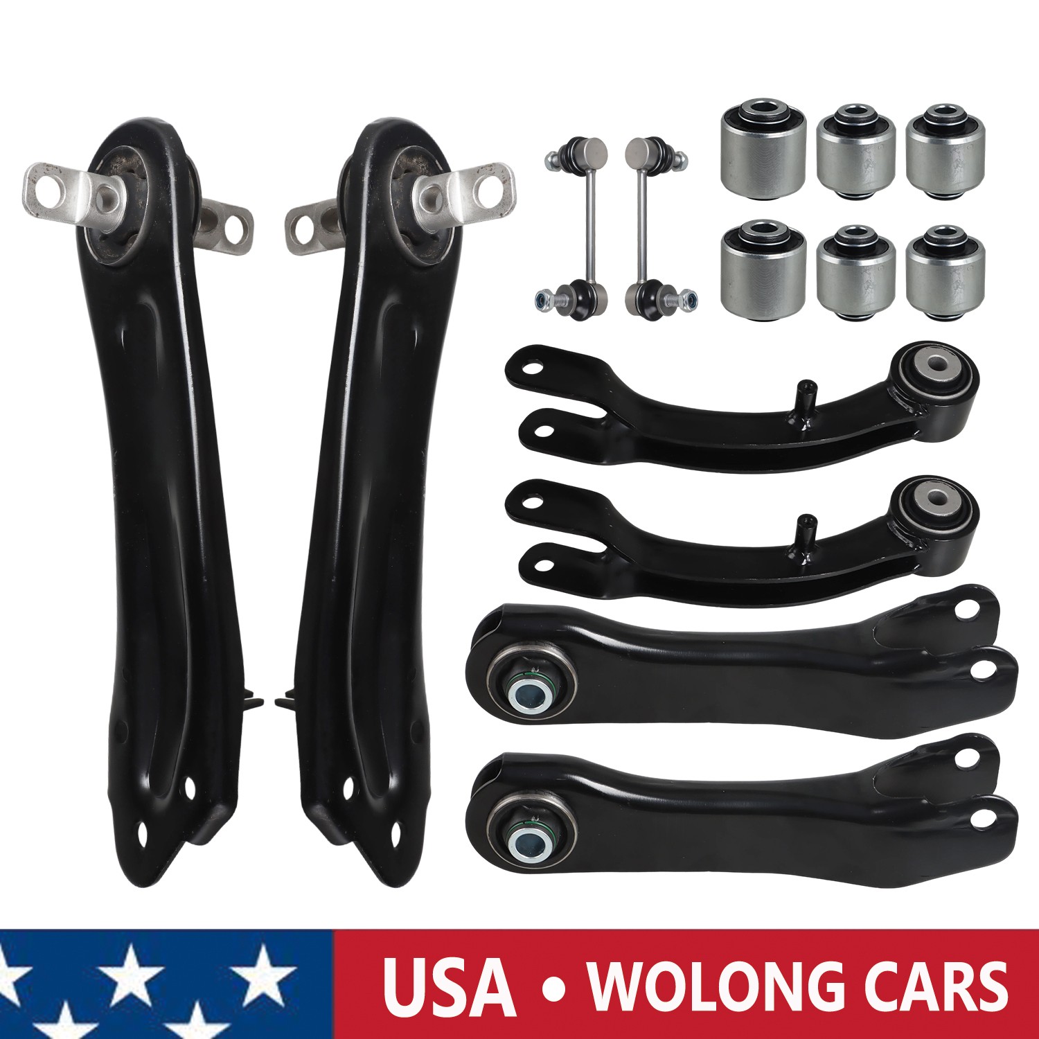 14Pcs Rear Suspension Arms Kit for Jeep Cherokee WITH OFF ROAD PACKAGE 2014-2023