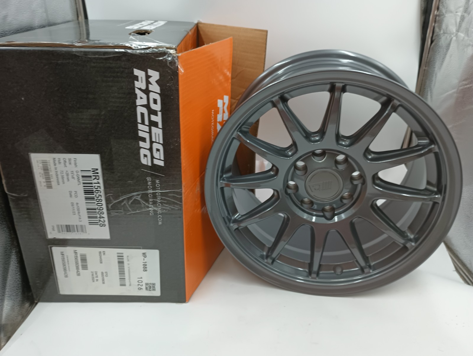 NEW MOTEGI WHEELS MR15658098428 GUNMETAL WHEEL RIM 15x8 4x100 4x114.3 4x4.5 28mm