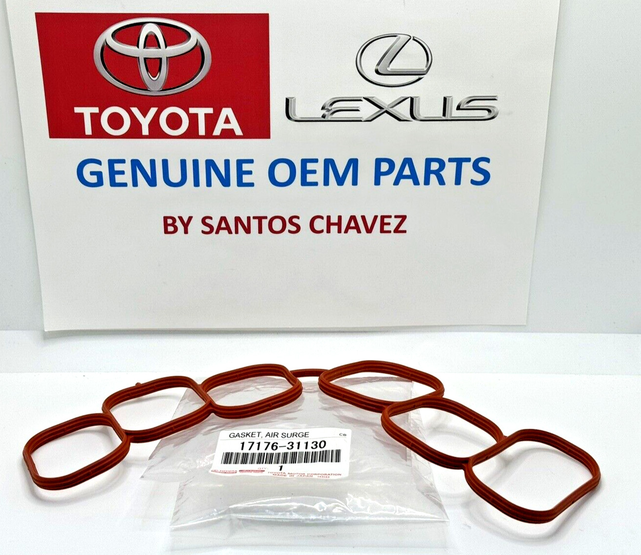 2018-23 Toyota Camry Intake Manifold plenum Gasket GENUINE OEM PART 17176-31130 2018-23 Toyota Camry Intake Manifold plenum Gasket GENUINE OEM PART 17176-31130