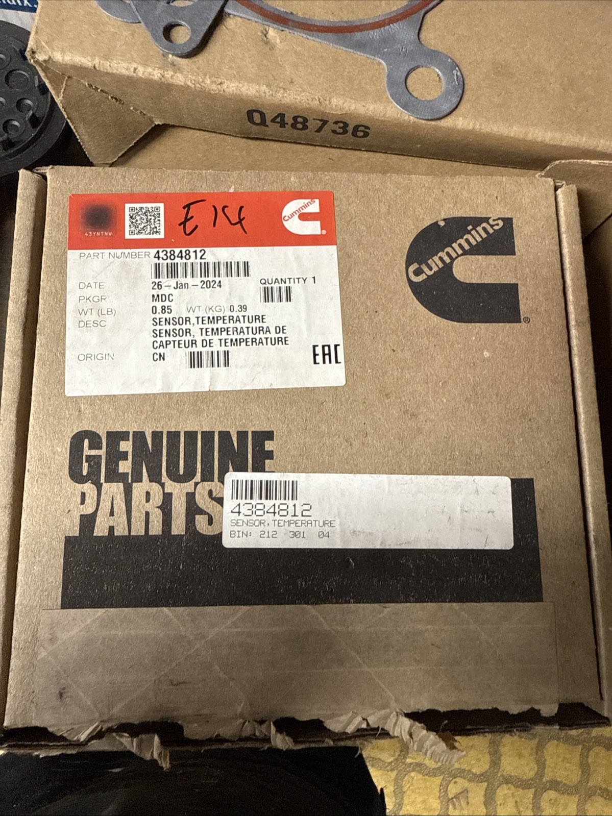 4384812 OEM CUMMINS SENSOR-TEMPERATURE 