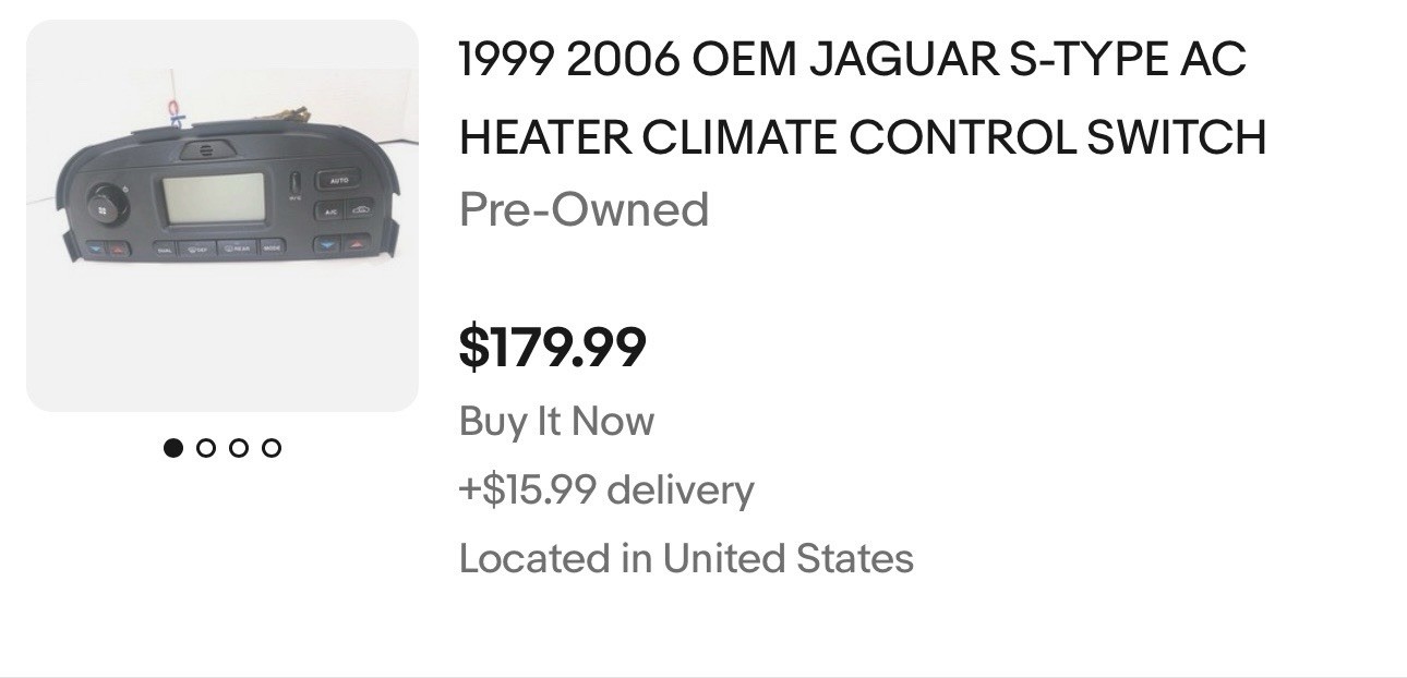 99-06 Jaguar Climate Control -OEM