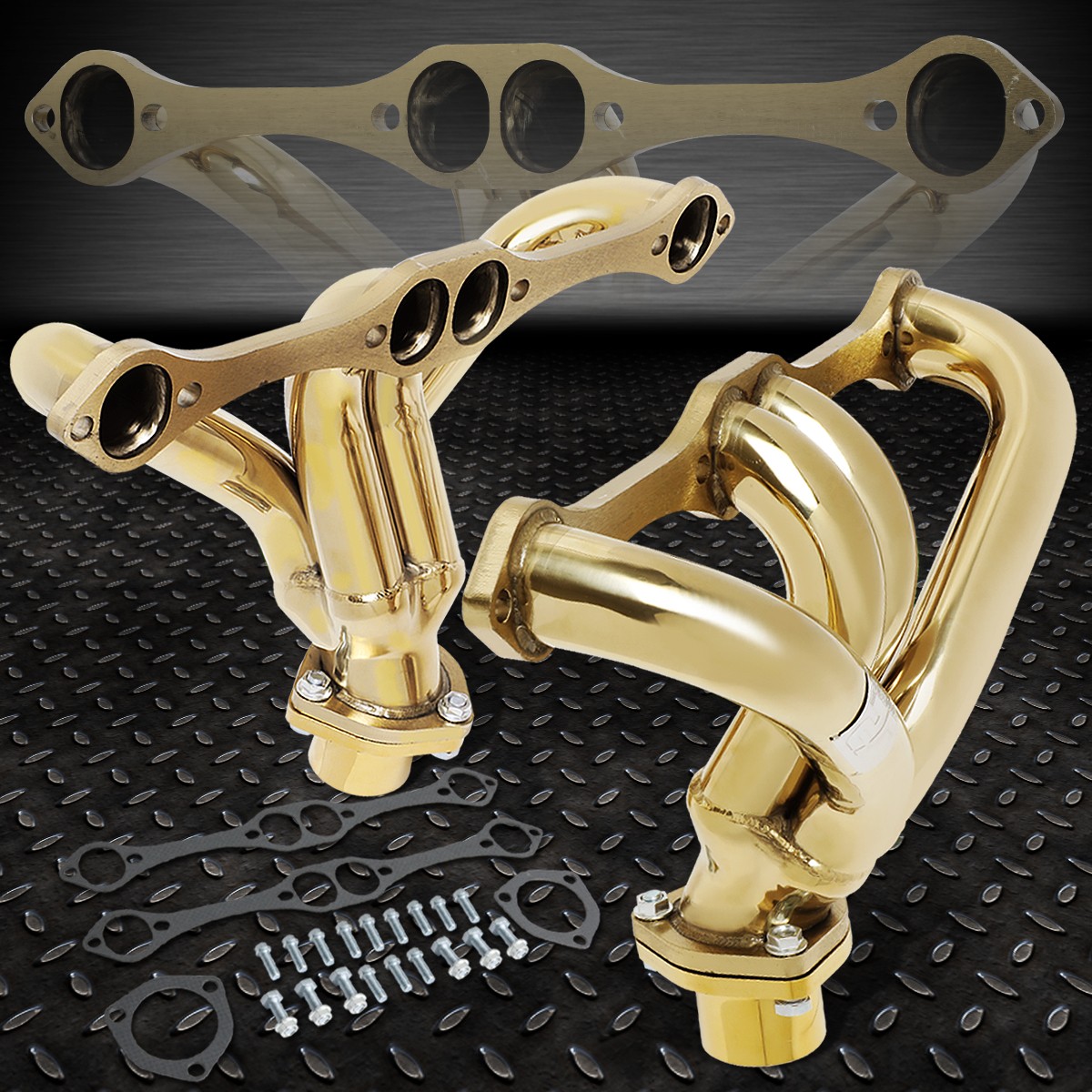 J2 FOR 23-49 STREET ROD SBC CHEVY ENGINES ANGLE PLUG EXHAUST HEADER MANIFOLD