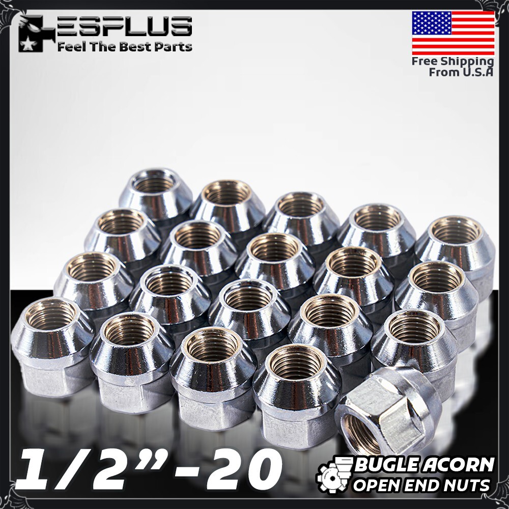 20 Pc Ford 1/2-20 Open End Lug Nut Zinc 3/4