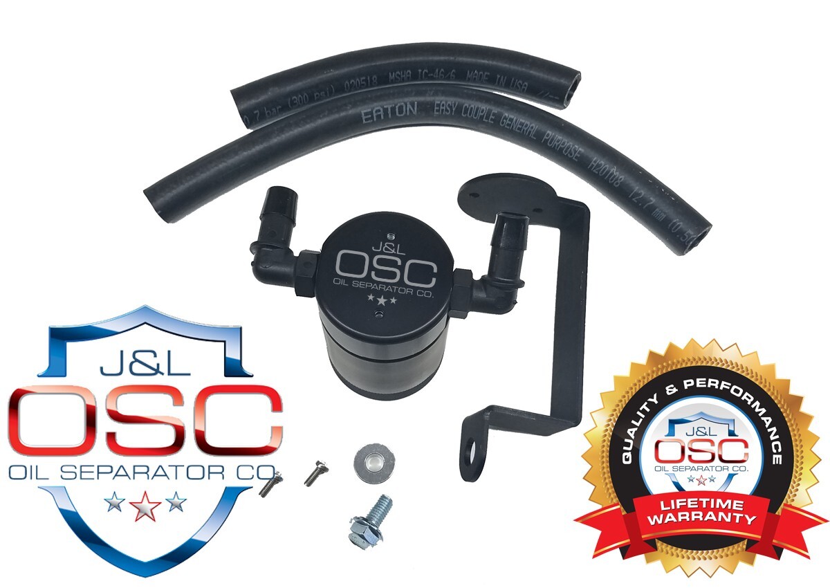 J&L OSC Oil Catch Can Fits 2005-2023 5.7L Charger, Challenger, 300C, & Magnum