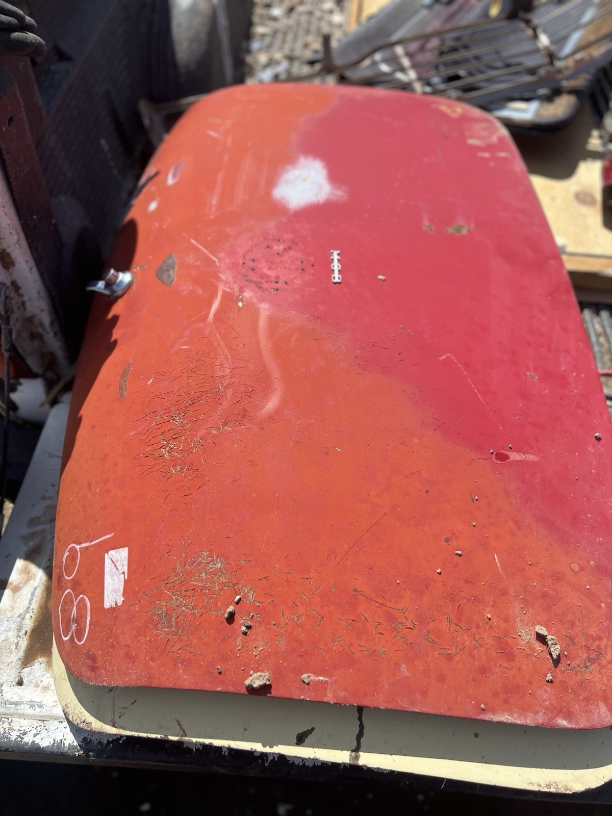 B324 Vintage/Antique 1971-1980 Mgb Trunk Lid Replacement Red