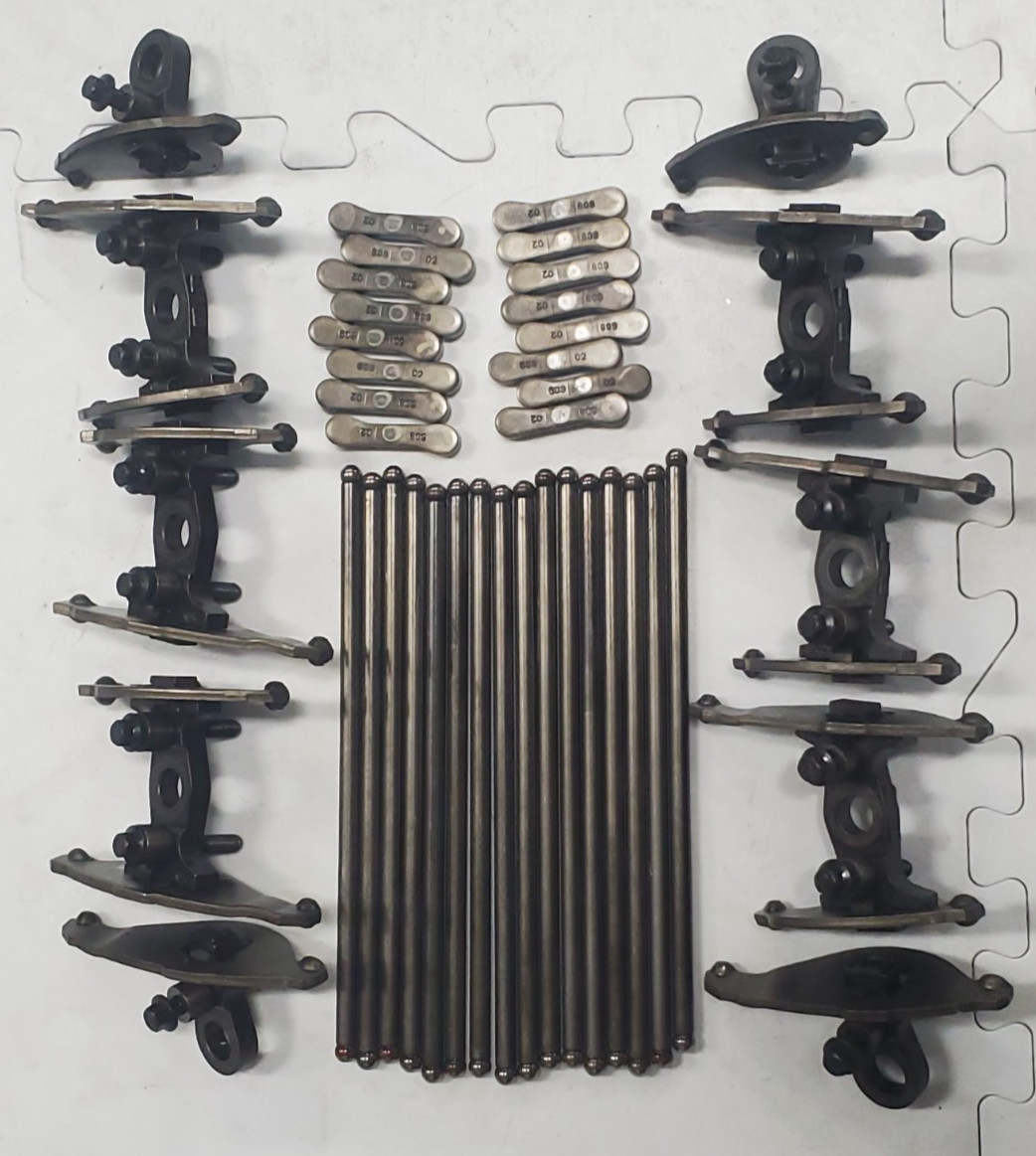 Early 03-04 6.0L Powerstroke Rocker Arm Set W/ Pushrods & Valve Bridges OEM Early 03-04 6.0L Powerstroke Rocker Arm Set W/ Pushrods & Valve Bridges OEM