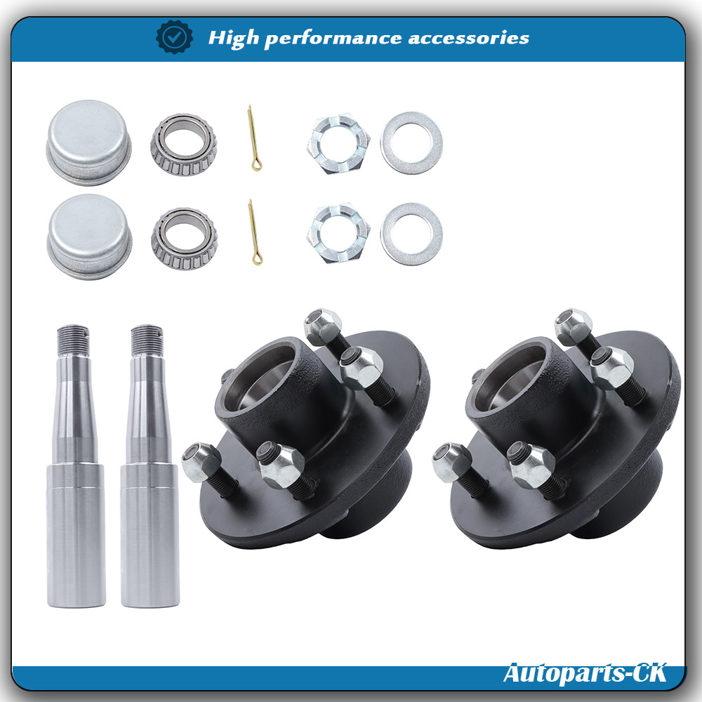 New Pre-Greased Pair of 5-Bolt On 4-1/2 Inch Hub Assembly (AKRD-3500545-PG)