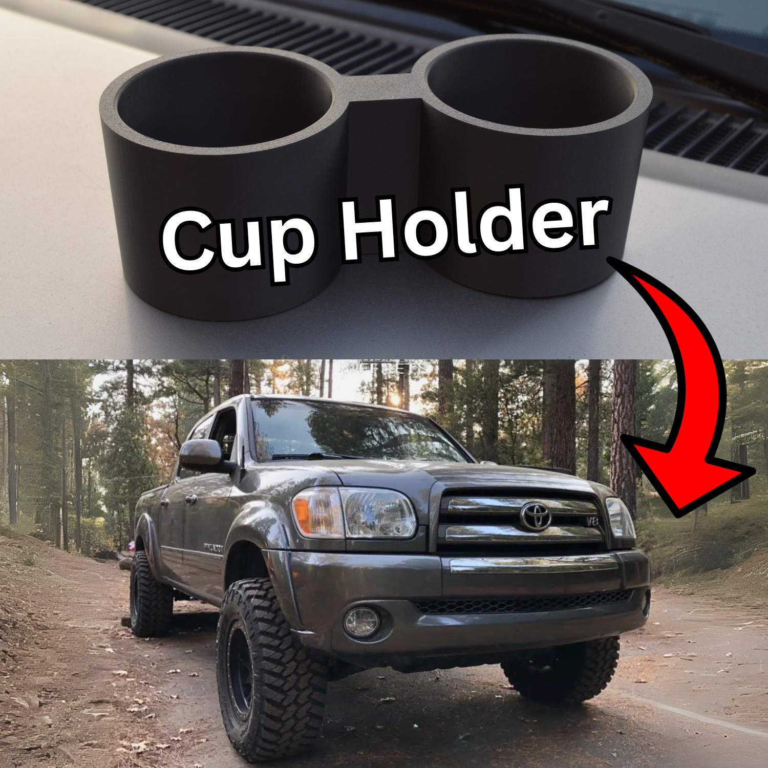 2000-2006 Toyota Tundra Cup Holder Insert 2000-2006 Toyota Tundra Cup Holder Insert