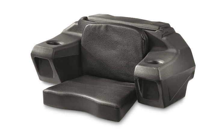ATV Lounger Seat Storage Large Cushion Padded Backrest Cargo Box Helmet Holder