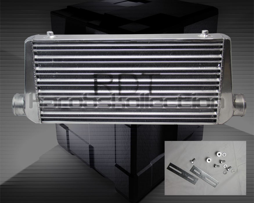 3 Inch Inlet Outlet Aluminum Polished Turbo Intercooler Front Mounted Universal