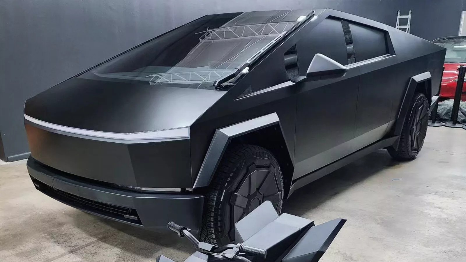 Tesla Cybertruck PreCut PPF Paint Protection Film Wrap Color Change Satin Black