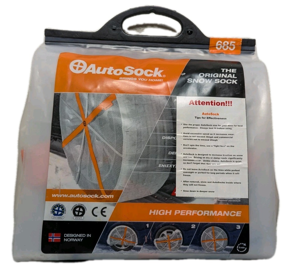 AutoSock 685 Snow Socks Brand New Alternative To Chains Fit 19” 255 MM