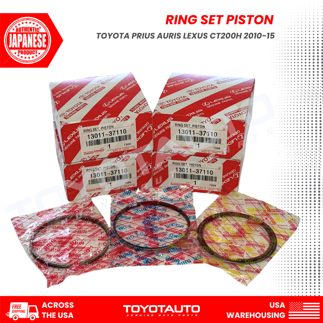 Toyota Piston Ring Set 13011-37110 Prius Lexus CT200h 1.8L 2ZR-FXE OEM 10-15