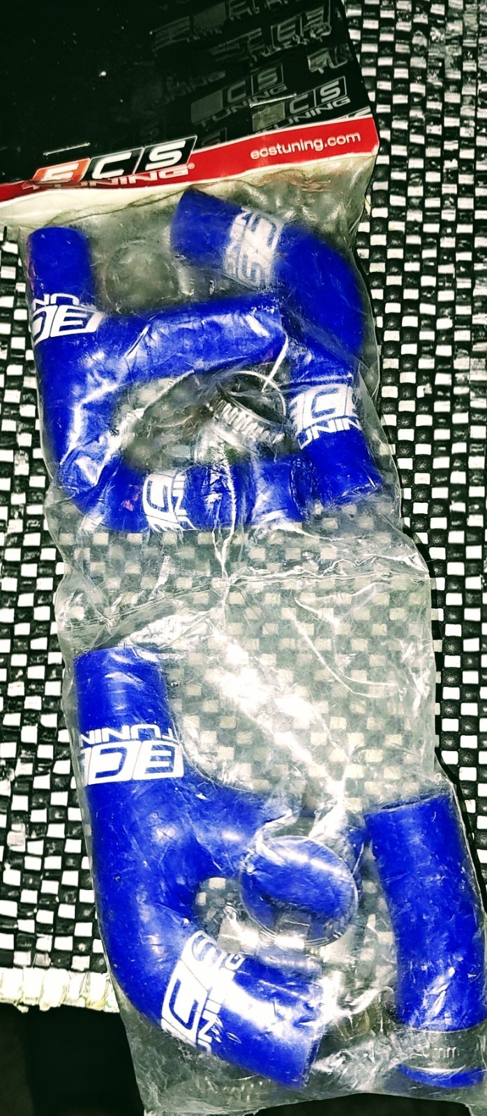 blue ECS Tuning silicone radiator hose kit
