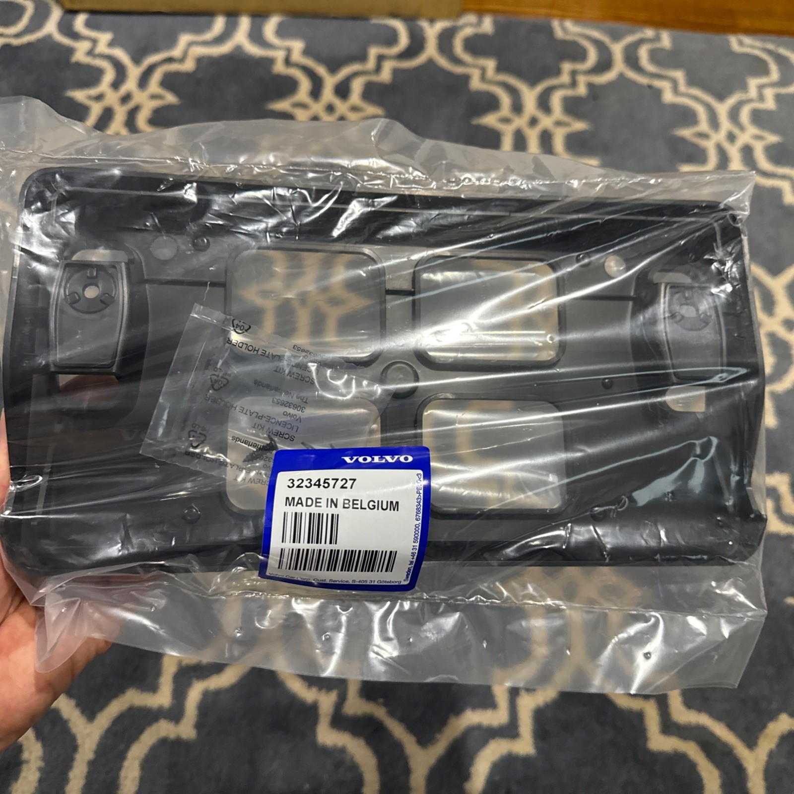 OEM Volvo XC90 Front License Plate Bracket 2026 Made in Belgium 32345727 OEM Volvo XC90 Front License Plate Bracket 2026 Made in Belgium 32345727