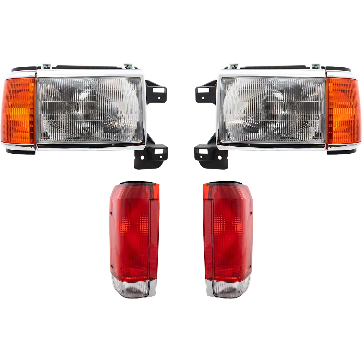 Headlight Kit For 1987-89 Ford F-150 F-250 F-350 Bronco Left and Right Side Set Headlight Kit For 1987-89 Ford F-150 F-250 F-350 Bronco Left and Right Side Set