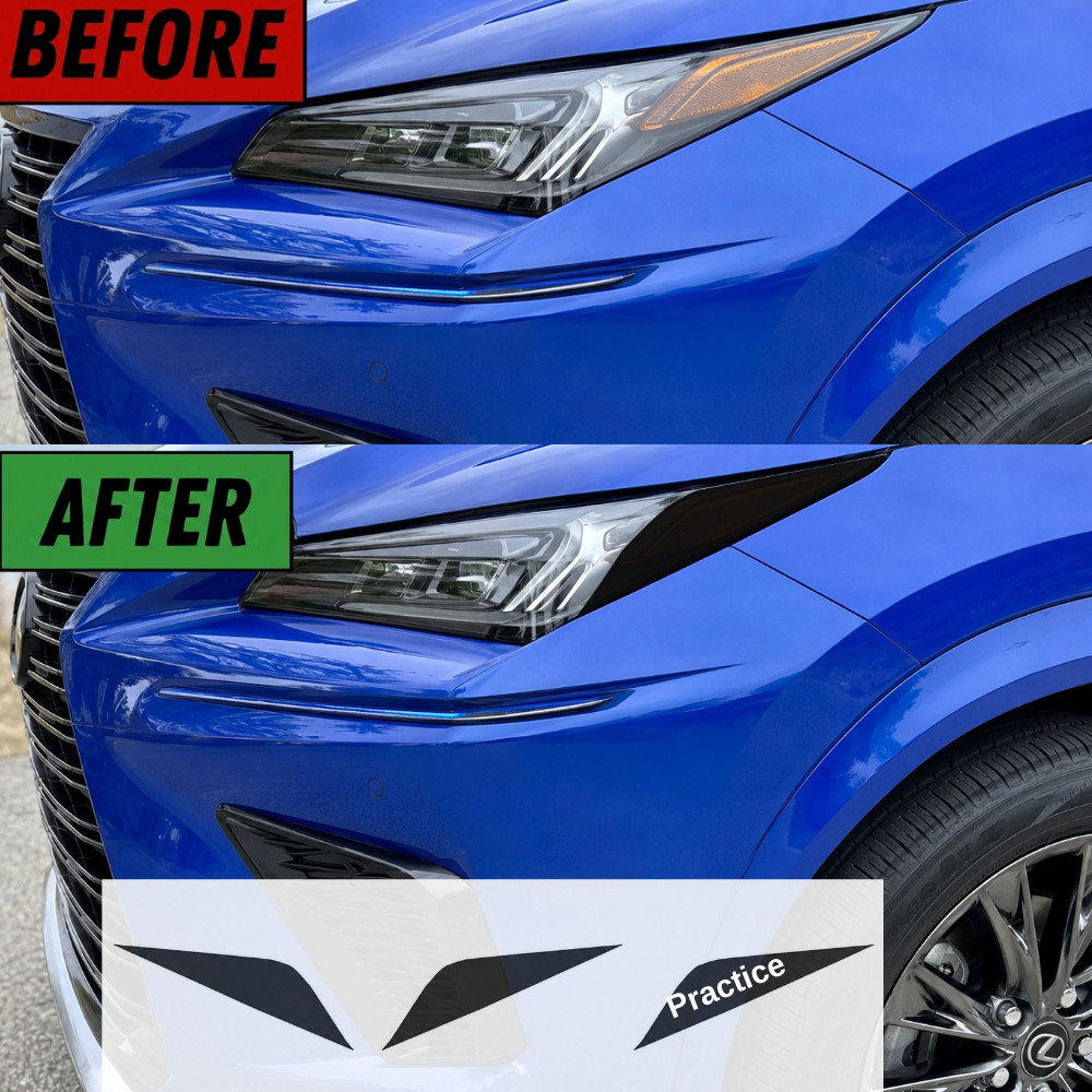 FOR 2015-2021 LEXUS NX200T NX300 NX300H FRONT SIDE MARKER SMOKE TINT VINYL DECAL