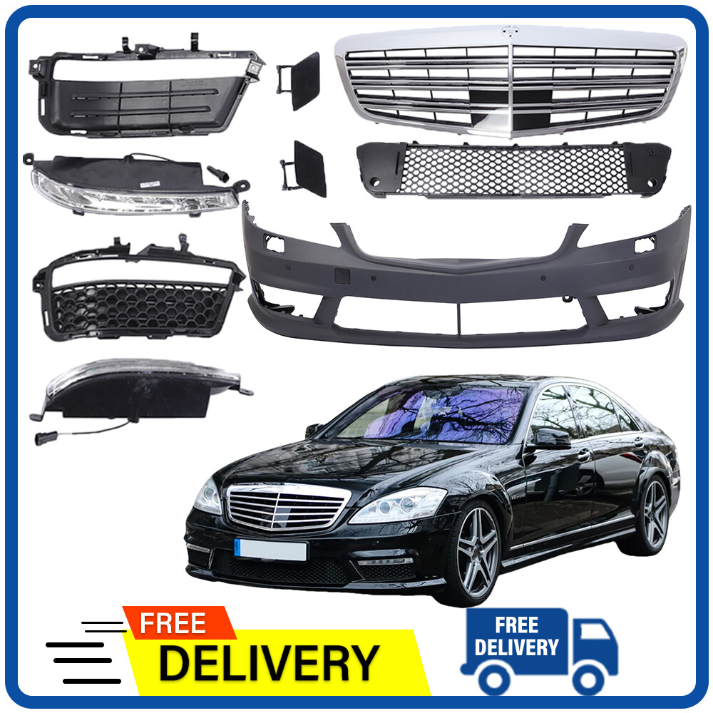 New S63/65 AMG Style Front Bumper Grille Fit Benz S-Class W221 S550 07-13