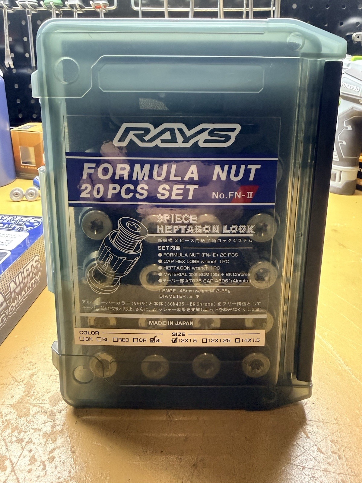 Rays Volk Racing formula Nut FN-2 20pcs Black/Silver 12x1.50 Used Authentic