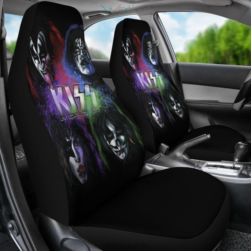 Amazing Gift for Fans, Kiss Rock Band Theme Ver2 Car Seat Covers (set of 2) Amazing Gift for Fans, Kiss Rock Band Theme Ver2 Car Seat Covers (set of 2)